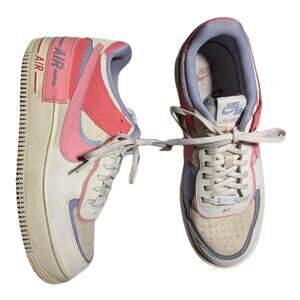 Nike Air Force 1 Shadow Sail Sea Coral Ivory Pink Low Top Lace Up Sneakers Sz 11